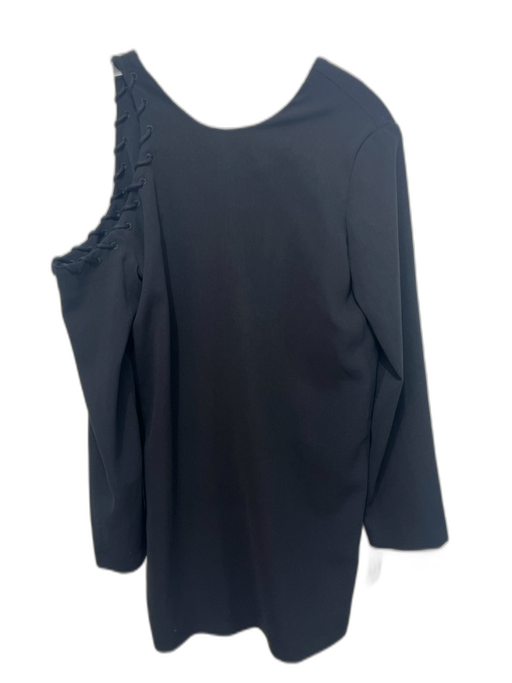 IRO Size 36 Black Polyester Laced Detail Cutout Long Sleeve V Back Dress Black / 36