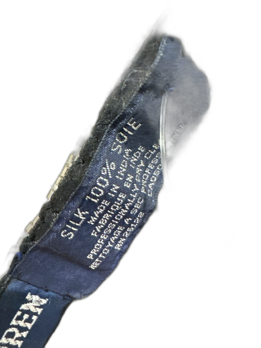 Ralph Lauren Black & Silver Silk Beaded Fringe Vintage Art Deco scarf Black & Silver