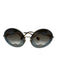 Miu Miu Slate Blue Acetate Tortoiseshell Heart Circular Gold tone Bar Sunglasses Slate Blue