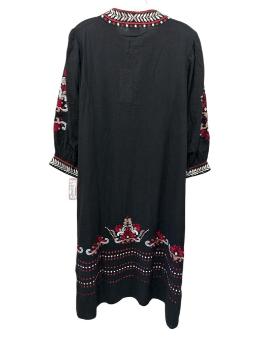 Stajl Size One Size Black, Red, White Cotton Long puff sleeve Tunic Style Dress Black, Red, White / One Size