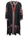 Stajl Size One Size Black, Red, White Cotton Long puff sleeve Tunic Style Dress Black, Red, White / One Size