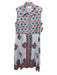 Victoria Dunn Size Large Blue, Pink, Green Cotton Sleeveless Floral Collar Dress Blue, Pink, Green / Large