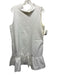 La Roque Size Large Cream White Polyester Sleeveless Bow Detail Gathered Dress Cream White / Large