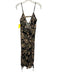Free People Size Medium Black, Green, Pink Rayon Blend Sleeveless Jumpsuit Black, Green, Pink / Medium