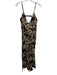 Free People Size Medium Black, Green, Pink Rayon Blend Sleeveless Jumpsuit Black, Green, Pink / Medium