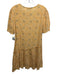 Taylor Tillman Size Small Orange & Black Short Sleeve Floral Tiered Dress Orange & Black / Small