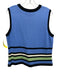 St John Sport Size Large Blue, Green, Black Wool Blend Sleeveless Striped Top Blue, Green, Black / Large