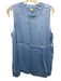Vince Size XL Light Blue Silk Sleeveless Ribbed Box Cut Side Slit Top Light Blue / XL