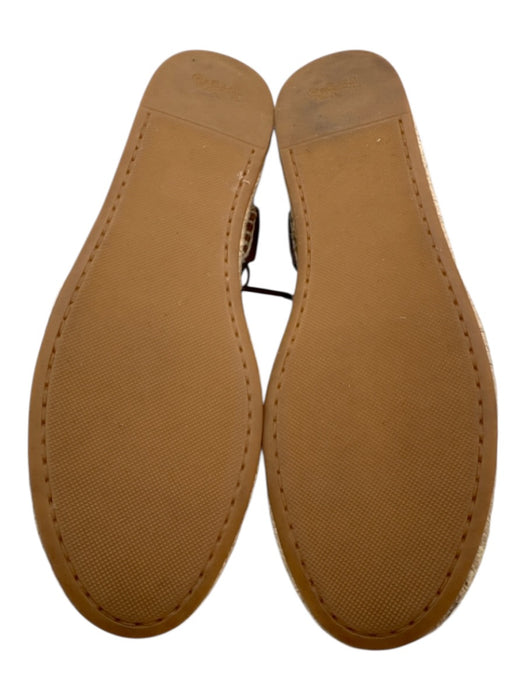 Coach Shoe Size 8.5 Black & Brown Leather Upper Closed toe Ankle Wrap Espadrille Black & Brown / 8.5
