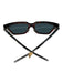 Christian Dior Black & Brown Acetate Silver Hardware Tortoise Square Sunglasses Black & Brown