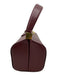 Altuzarra Burgundy Red Leather Gold hardware Logo Clam Shell Top Handle Bag Burgundy Red / Mini