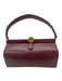 Altuzarra Burgundy Red Leather Gold hardware Logo Clam Shell Top Handle Bag Burgundy Red / Mini