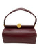 Altuzarra Burgundy Red Leather Gold hardware Logo Clam Shell Top Handle Bag Burgundy Red / Mini