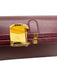 Altuzarra Burgundy Red Leather Gold hardware Logo Clam Shell Top Handle Bag Burgundy Red / Mini