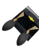 Alexis Bittar Gold & Black Crystal Post Back Dangle oval Triangle Earrings Gold & Black