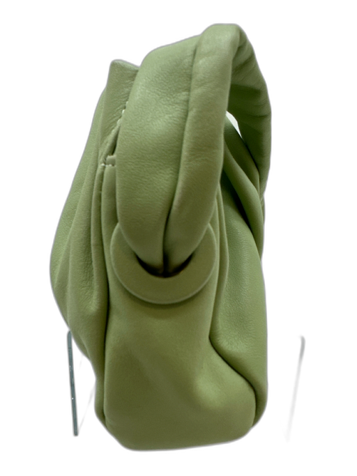 Elleme Mint Green Leather Gathered Magnetic Close Twisted shoulder bag Bag Mint Green / Small