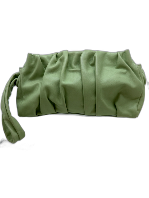 Elleme Mint Green Leather Gathered Magnetic Close Twisted shoulder bag Bag Mint Green / Small