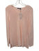 J. McLaughlin Size M Light Pink Cotton Blend V Neck Open Knit Sweater Light Pink / M