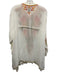 Johnny Was Size L White, Red & Multi Cupra Rayon Long Sleeve 1/4 Button Top White, Red & Multi / L
