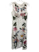 Fanm Mon Size XS White, Pink & Multi Linen Sleeveless Floral Embroidery Dress White, Pink & Multi / XS