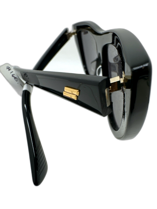 Bottega Veneta Black Acetate Cat Eye Tinted Sunglasses Black