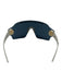 Christian Dior White, Blue & Gold Acetate Large lens Blue Lens Sunglasses White, Blue & Gold