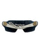 Christian Dior White, Blue & Gold Acetate Large lens Blue Lens Sunglasses White, Blue & Gold