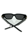 Christian Dior Black & Gold Acetate Tinted Gold Hardware Logo Narrow Sunglasses Black & Gold