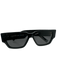 Christian Dior Black & Gold Acetate Tinted Gold Hardware Logo Narrow Sunglasses Black & Gold
