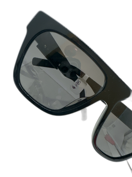 Christian Dior Black & White Acetate Logo Wayfarer Sunglasses Black & White