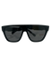 Christian Dior Black & White Acetate Logo Wayfarer Sunglasses Black & White