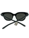 Diff Black Acetate Tinted Logo Oversize Wayfarer Sunglasses Black