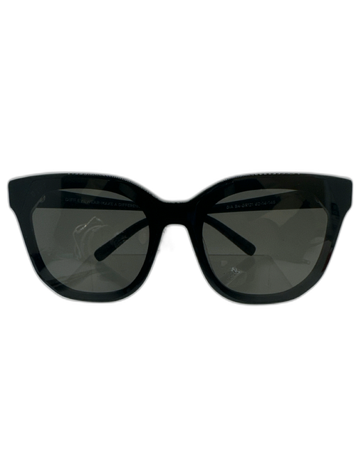 Diff Black Acetate Tinted Logo Oversize Wayfarer Sunglasses Black