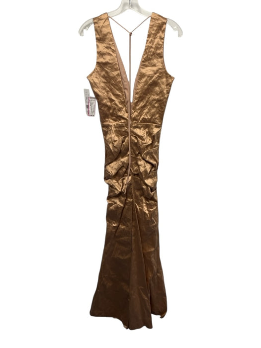 Nicole Miller Collection Size 8 Rose Gold Polyester Blend Sleeveless Gown Rose Gold / 8