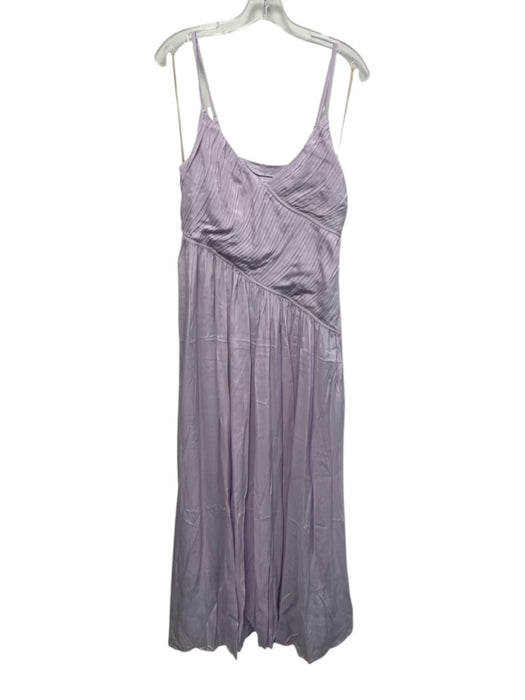 Trina Turk Size Medium Lilac Purple Rayon Spaghetti Strap Pintuck Gathered Dress Lilac Purple / Medium