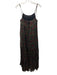 Raga Size Medium Burgundy, Yellow & Blue Viscose Blend Spaghetti Strap Dress Burgundy, Yellow & Blue / Medium