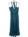 Raga Size Medium Blue, Green, Yellow Polyester Halter Tie Neck Floral Maxi Dress Blue, Green, Yellow / Medium