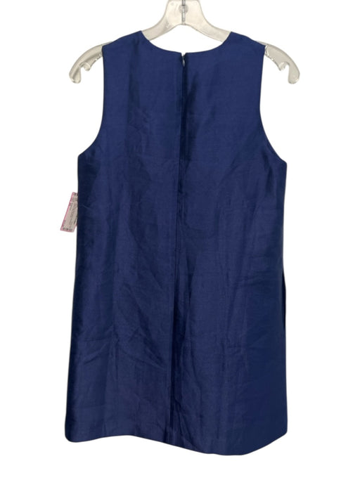 Tuckernuck Size XS Navy Blue Rayon Blend Sleeveless Darted Satin Dress Navy Blue / XS