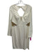 Marchesa Notte Size 12 Cream & Brown Polyester Blend Long Sleeve Floral Dress Cream & Brown / 12