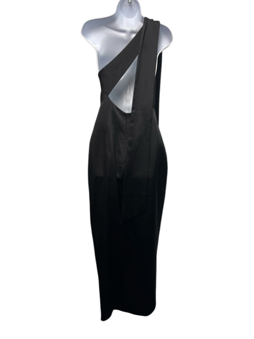 Rasario Size 42 Black Polyester Blend Sleeveless Satin Bow Detail Open Back Gown Black / 42