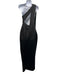 Rasario Size 42 Black Polyester Blend Sleeveless Satin Bow Detail Open Back Gown Black / 42