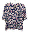 Diane Von Furstenberg Size 2 Navy, Pink, White Viscose Blend Leopard Top Navy, Pink, White / 2
