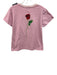 Balenciaga Size Large Pink Cotton Short Sleeve Rose Graphic Ringer Top Pink / Large