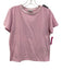 Balenciaga Size Large Pink Cotton Short Sleeve Rose Graphic Ringer Top Pink / Large