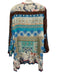 Johnny Was Size M Blue, Brown & Orange Silk Bandana Print Long Sleeve Dress Blue, Brown & Orange / M