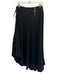Saint Laurent Size 34 Black Acetate Blend One Shoulder Fringe Side Zip Dress Black / 34