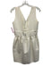 MSGM Size 42 White Polyester Blend Sleeveless V Neck Gathered Waist Dress White / 42