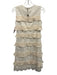 Dolce & Gabbana Size 36 Cream White Cotton Blend Floral Lace Overlay Dress Cream White / 36