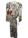 L'autre Chose Size 40 Cream White & Multi Silk Satin Floral Wrap Dress Cream White & Multi / 40