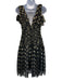 Dolce & Gabbana Size 36 Black & Gold Silk Blend Metallic Thread Sleeveless Dress Black & Gold / 36
